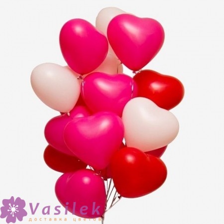 15 цветных шаров сердце