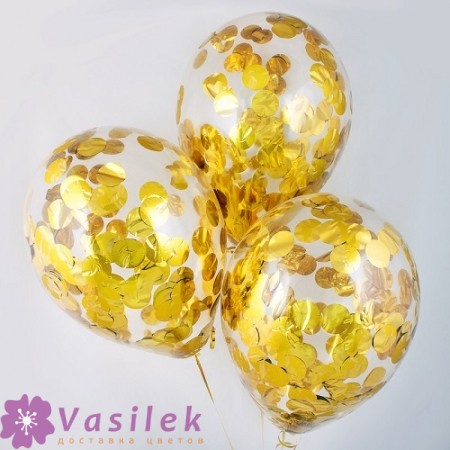 3 шарика "Gold"